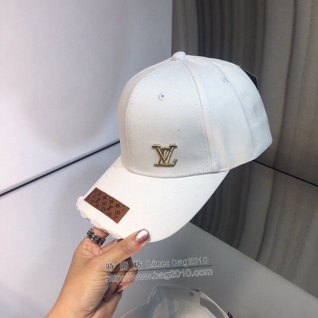LV爆款男士帽子 路易威登暗紋提花2021早春棒球帽 LV做舊鴨舌帽  mm1263